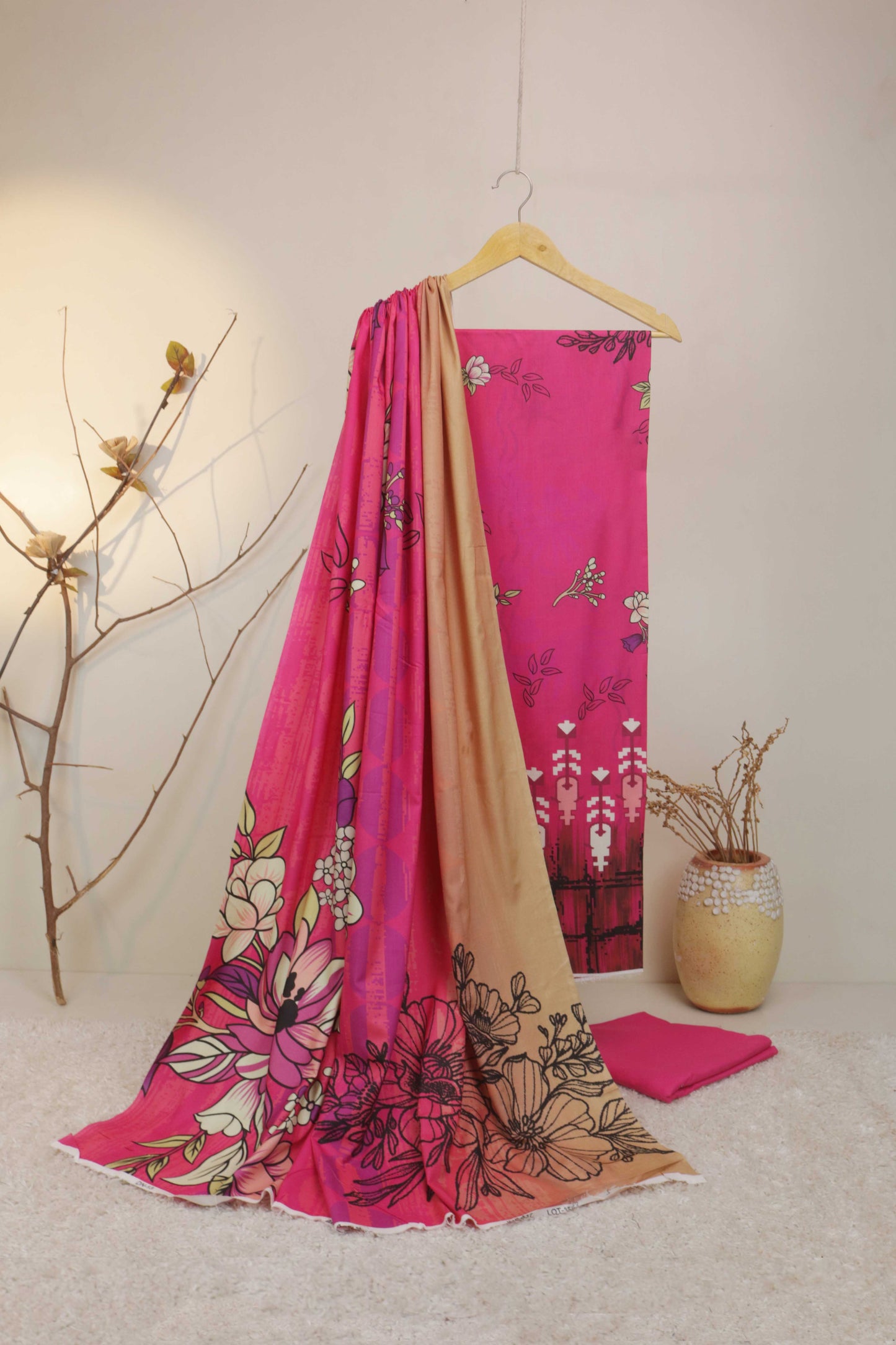 3Piece - Linen Printed Suit Classic ICLST02