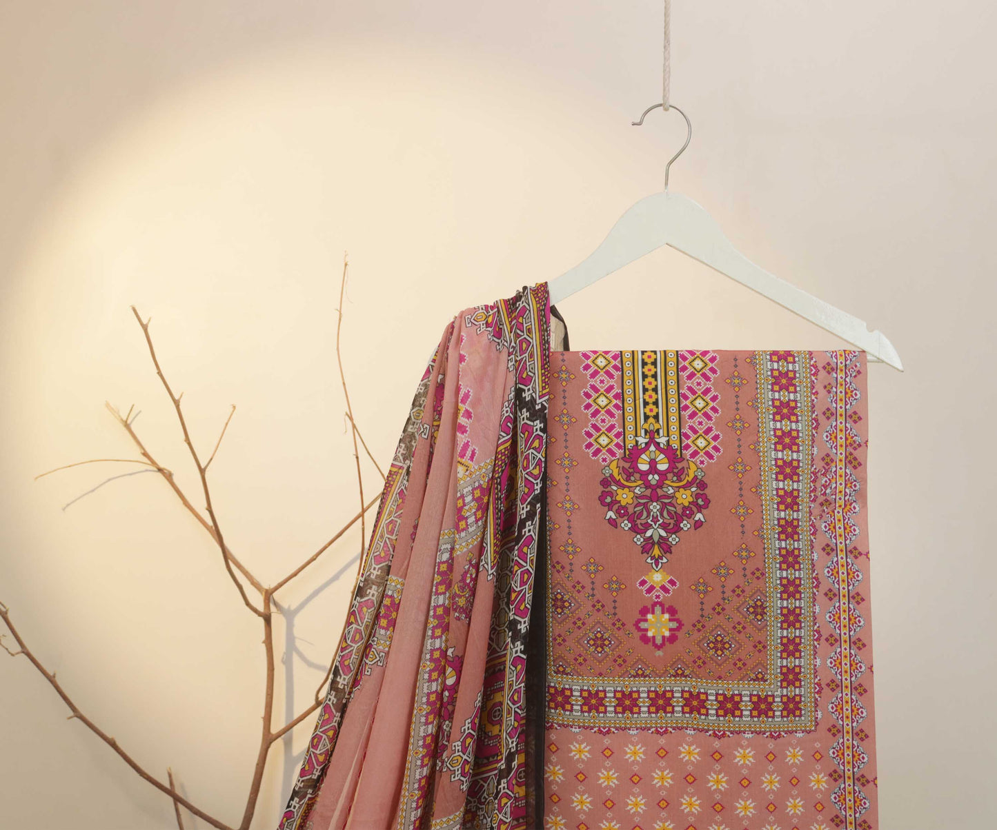 3Piece -Viscous Printed Suit VC08