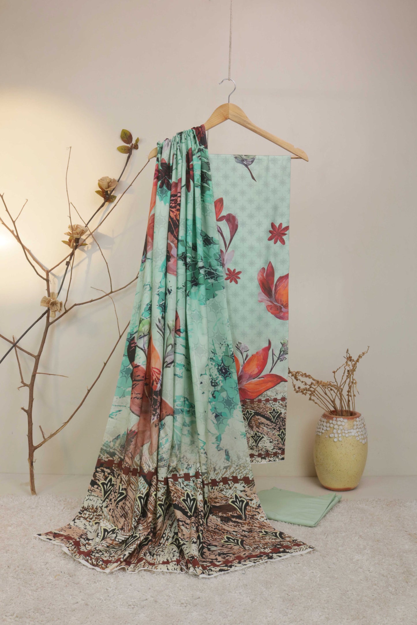 3Piece - Linen Printed Suit Classic ICLST13