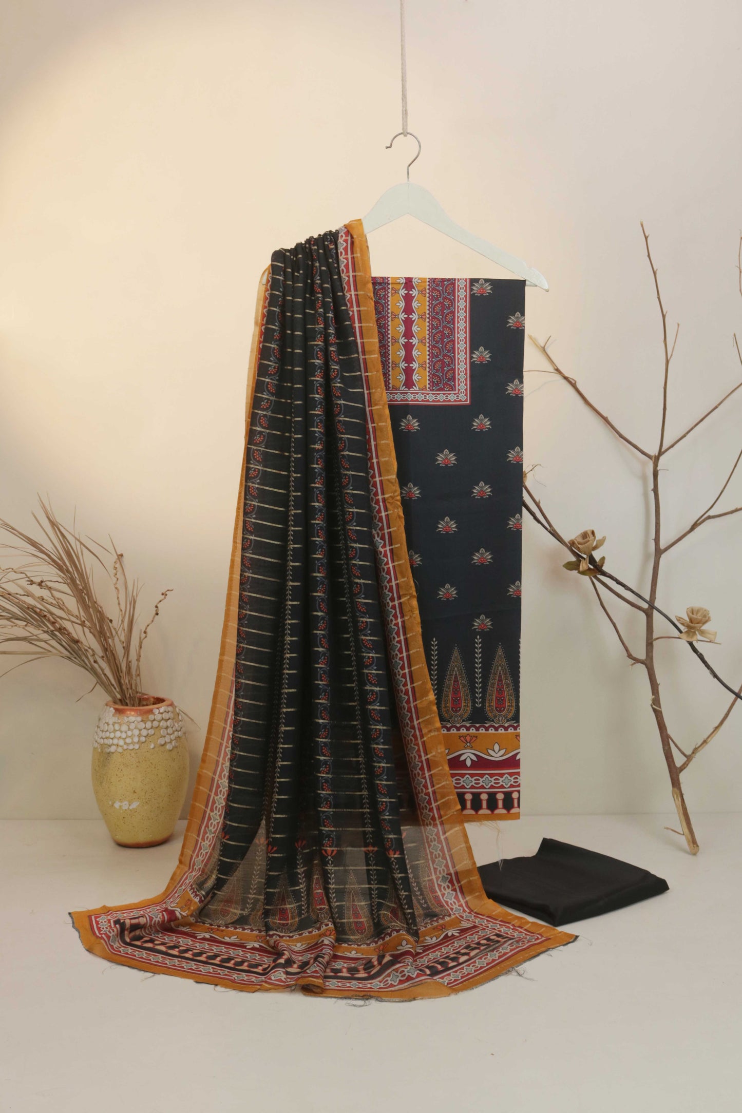 3Piece -Viscous Printed Suit VC06