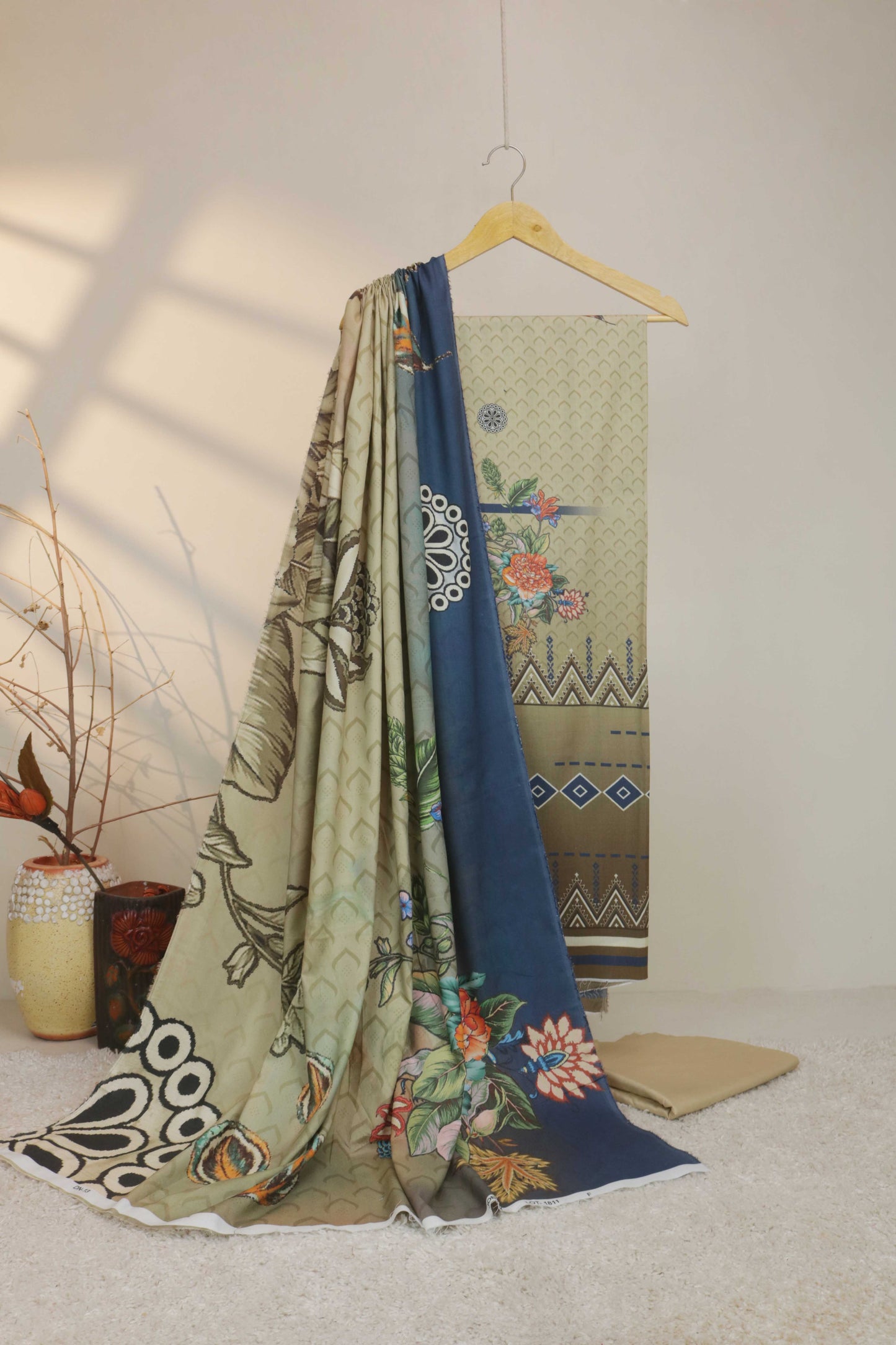 3Piece - Linen Printed Suit Classic CLST03