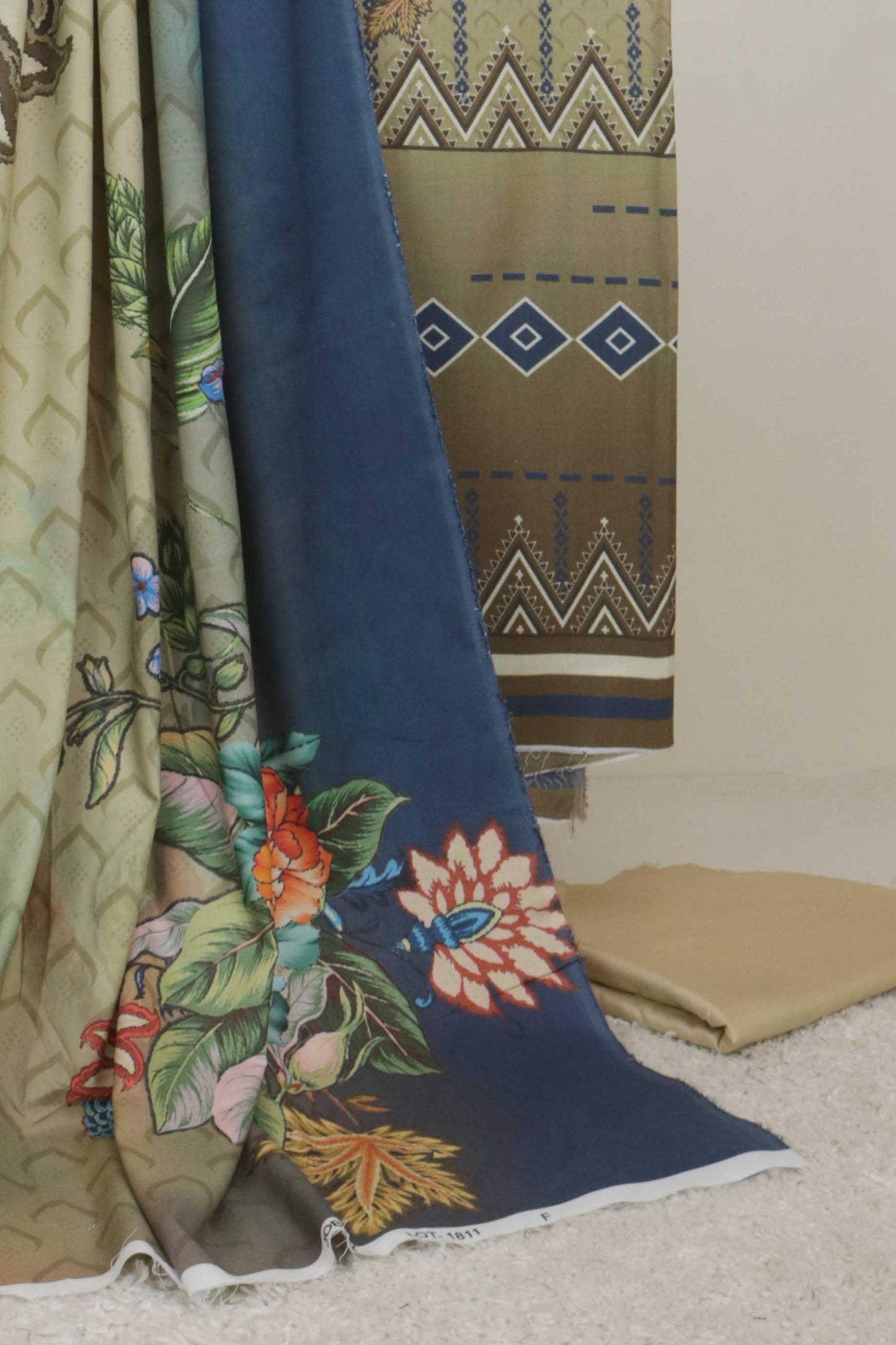 3Piece - Linen Printed Suit Classic CLST03