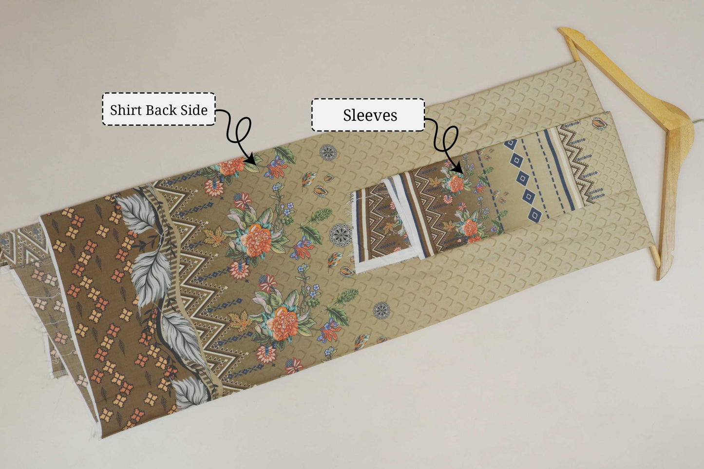 3Piece - Linen Printed Suit Classic CLST03