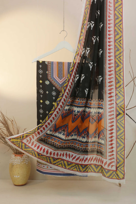 3Piece -Viscous Printed Suit VC10