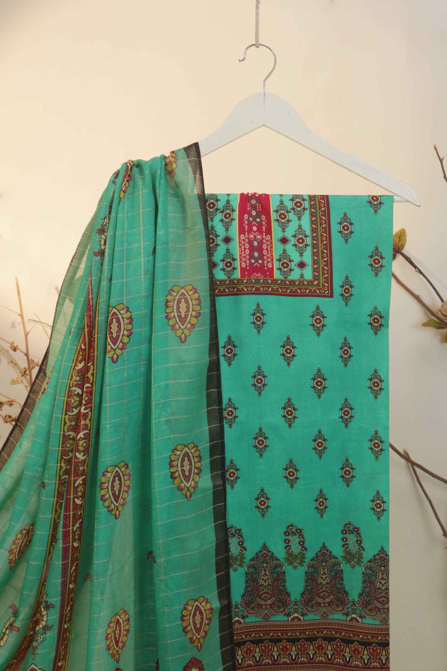 3Piece -Viscous Printed Suit VC15