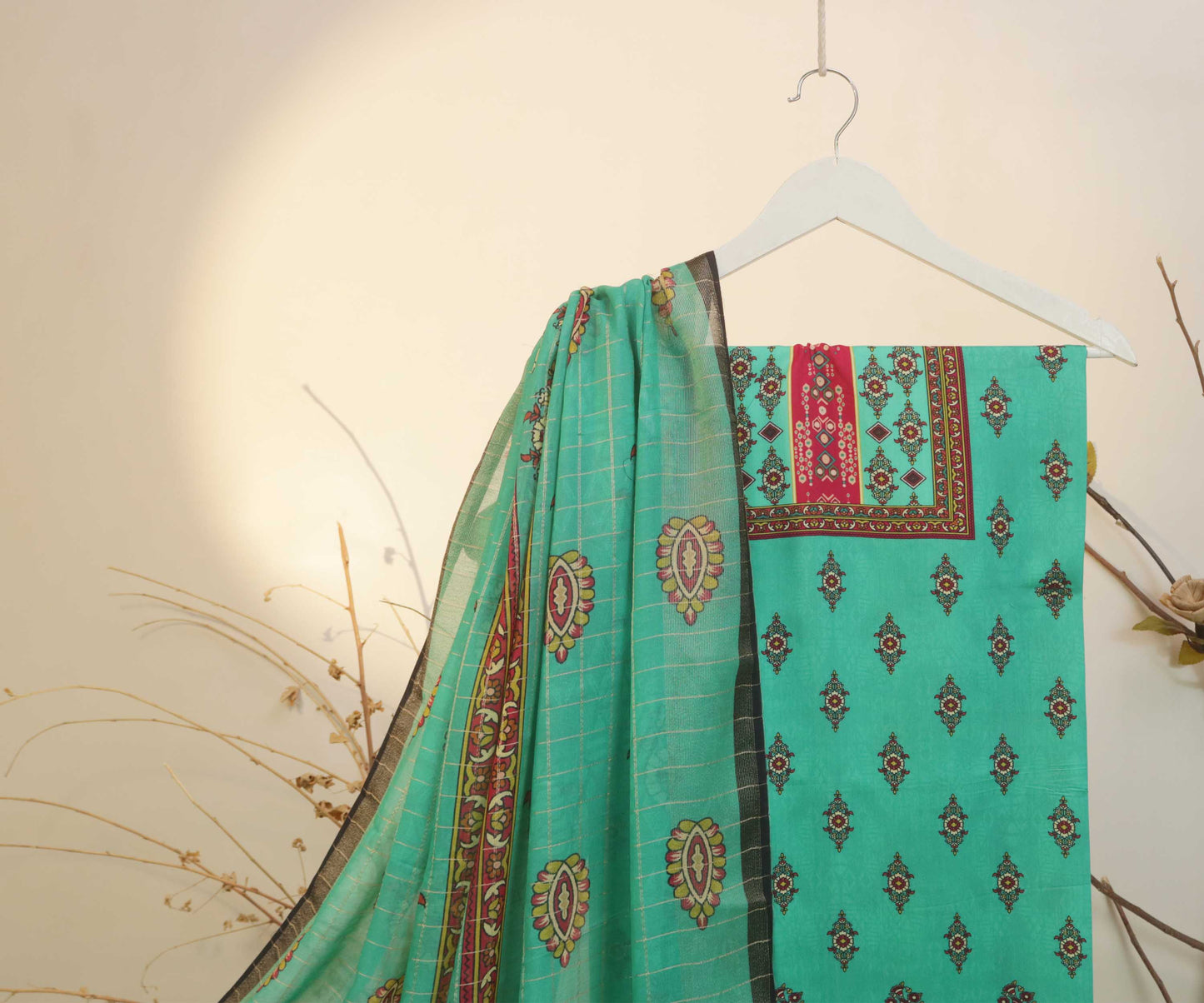 3Piece -Viscous Printed Suit VC15