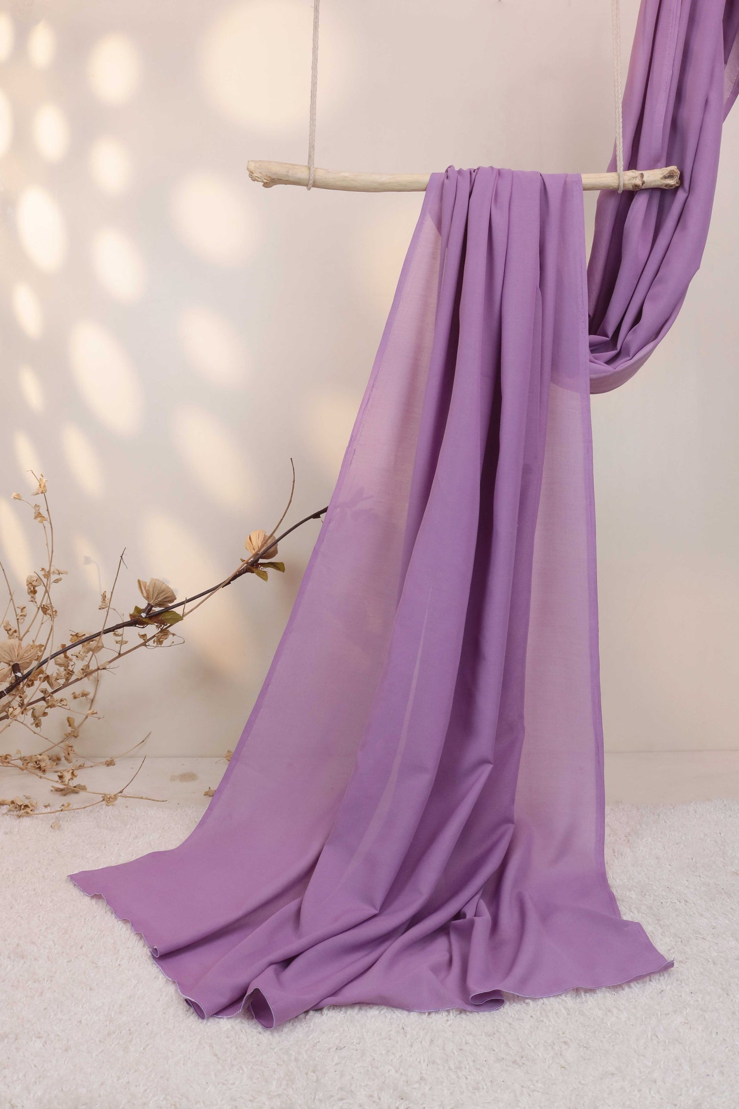 Swiss Voil Plain Shawl