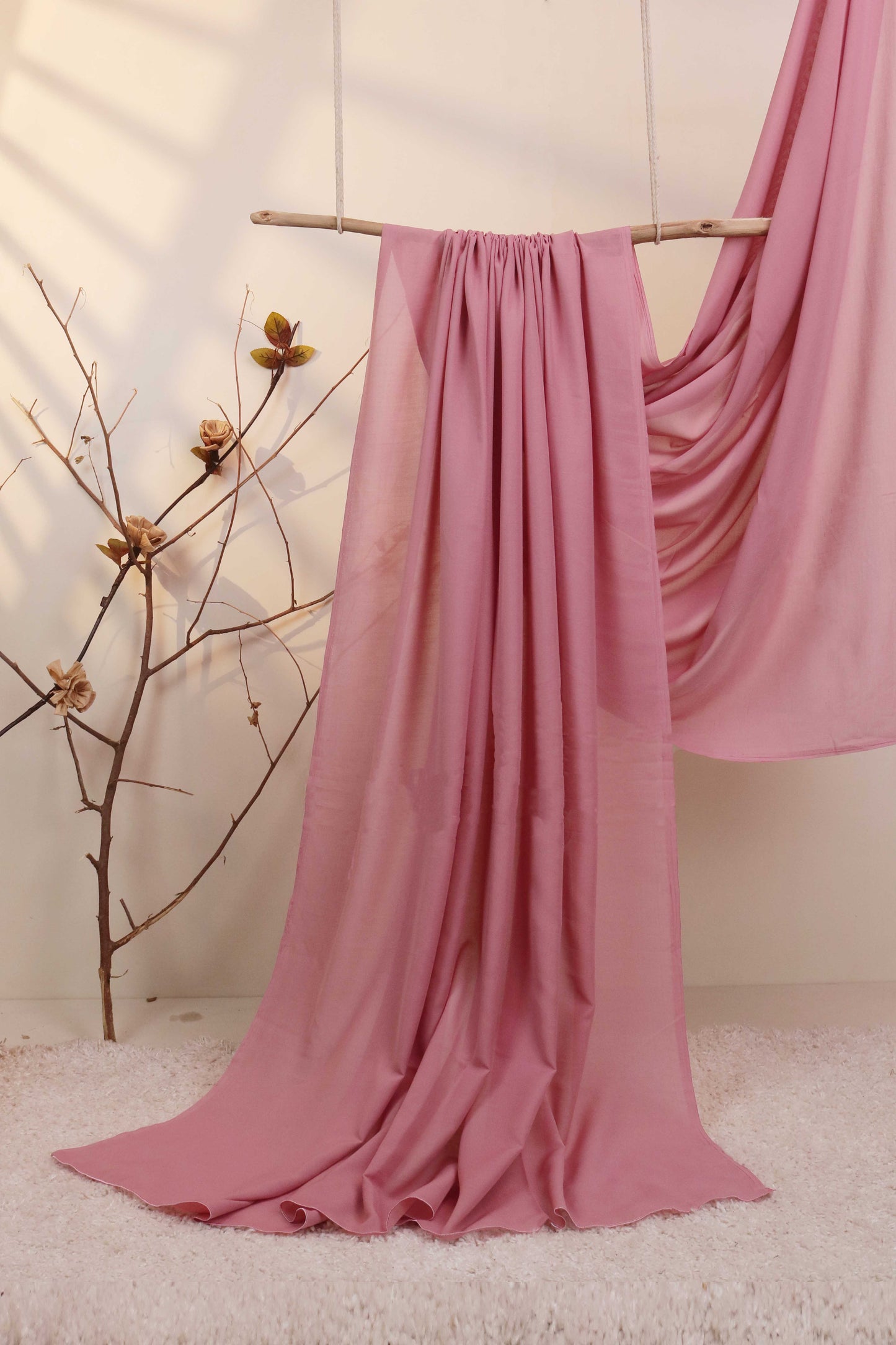 Swiss Voil Plain Shawl