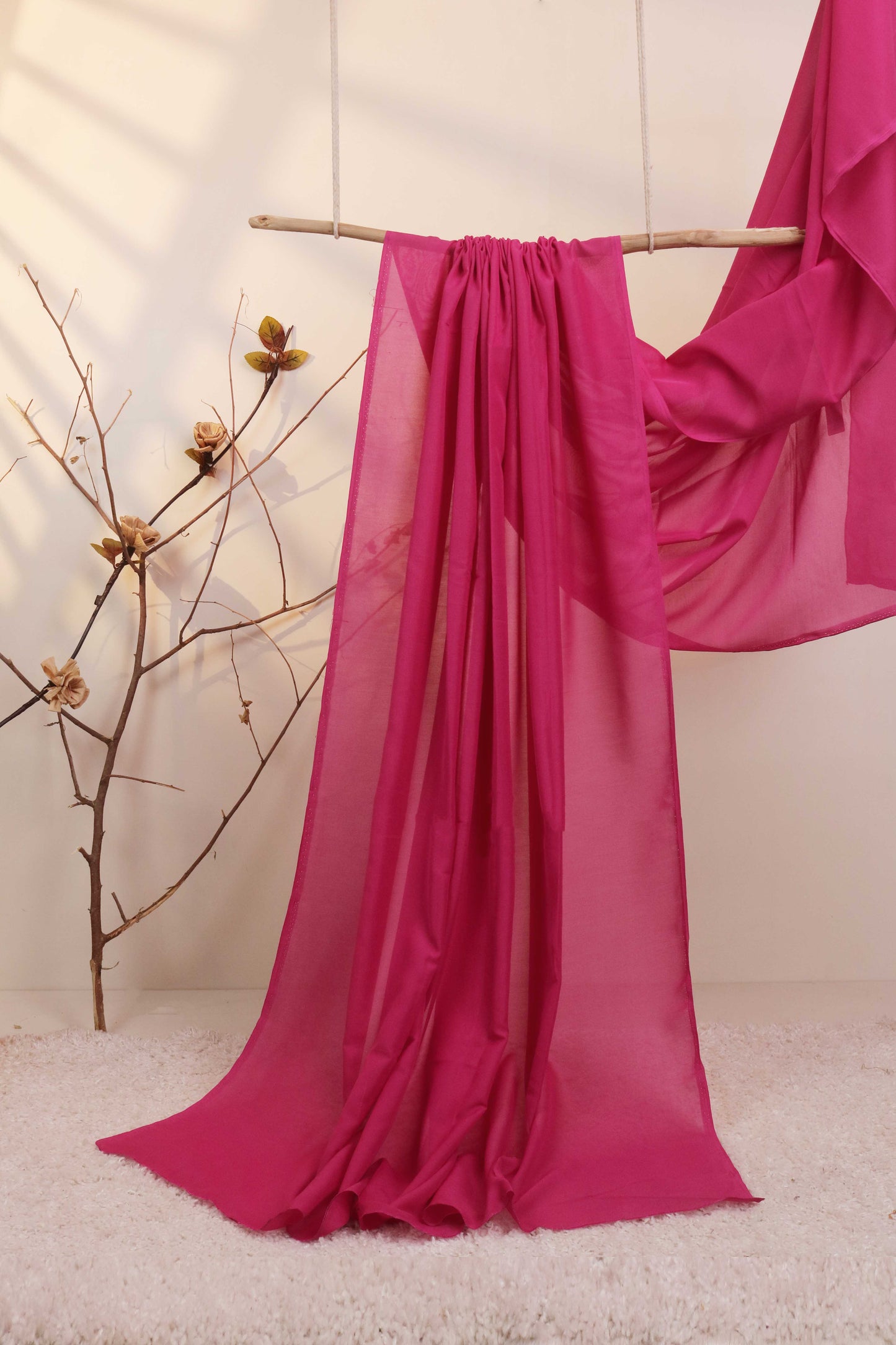 Swiss Voil Plain Shawl