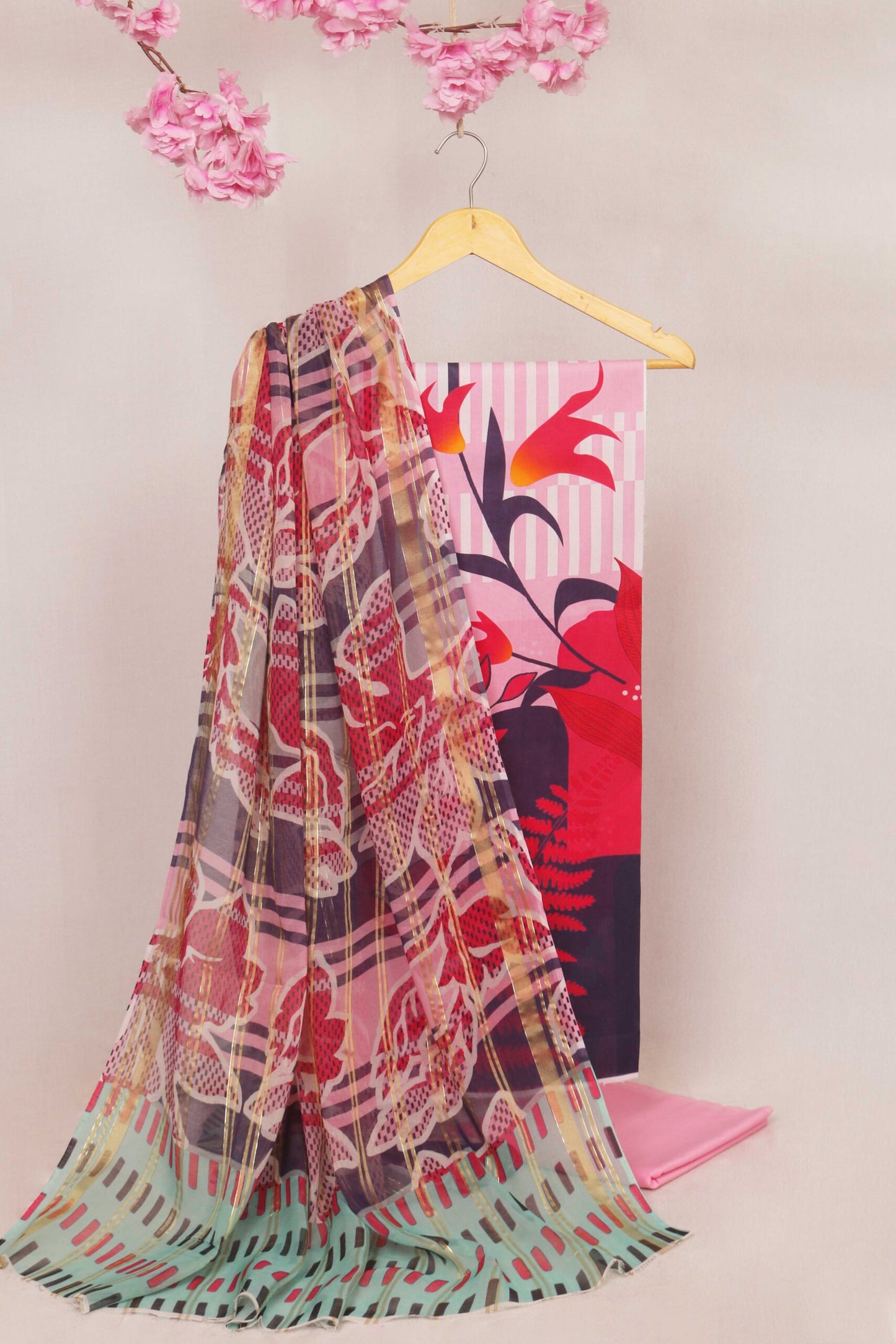 3Piece - Printed Lawn Suit POP ART  PA33