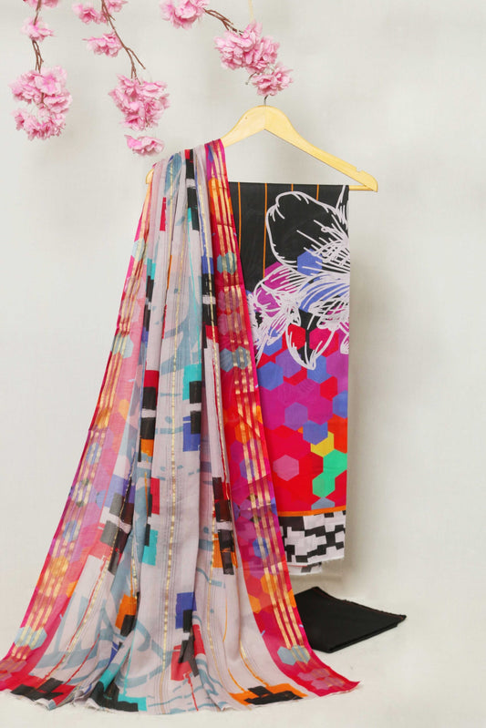 3Piece - Printed Lawn Suit POP ART  GJPA2402A29