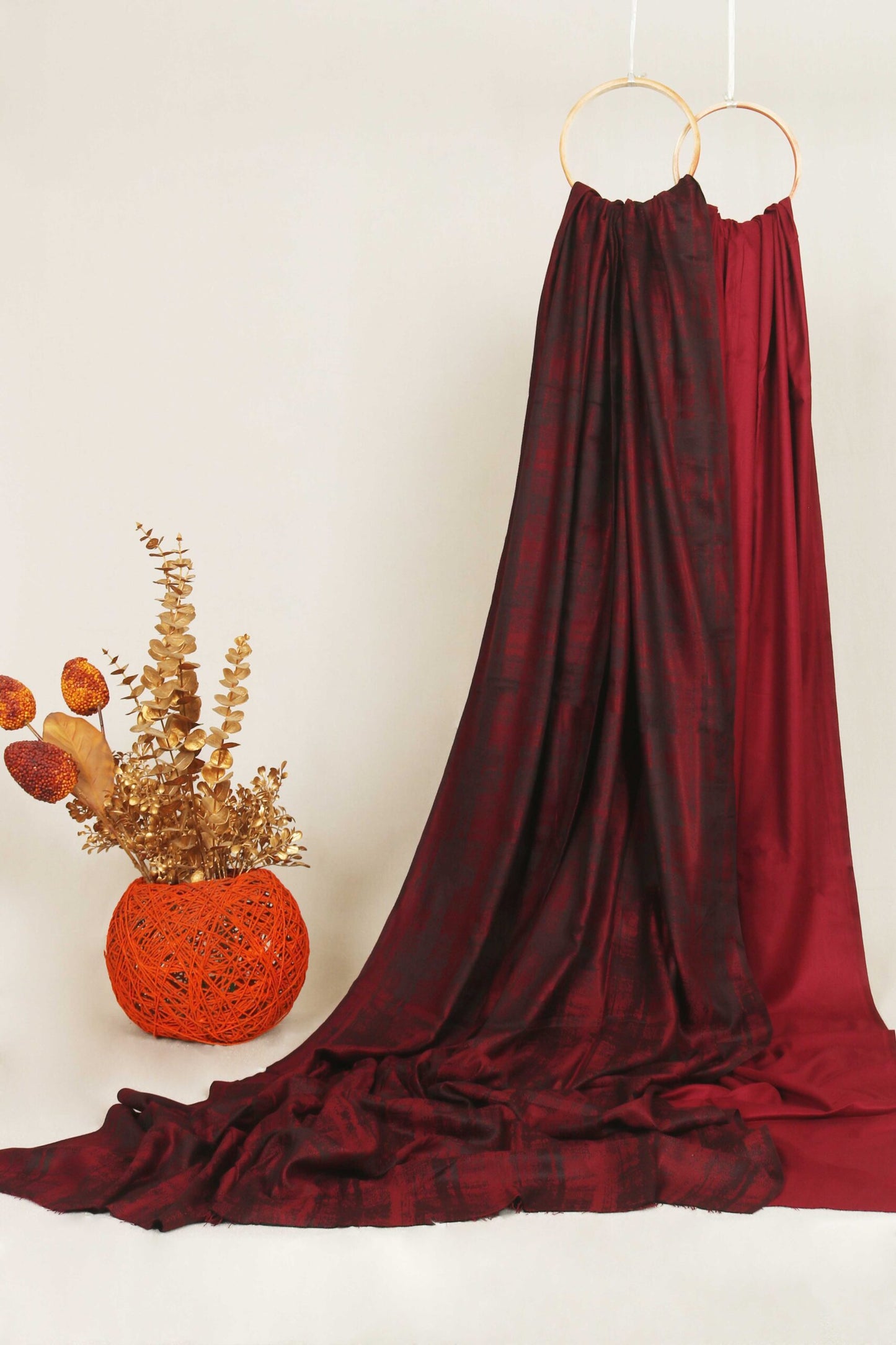 Woolen Weaving 2Piece Mehroon  WPP08