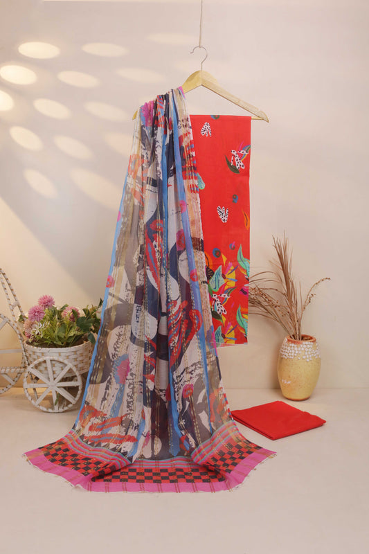 3Piece - Printed Lawn Suit POP ART  GJPA2402A37