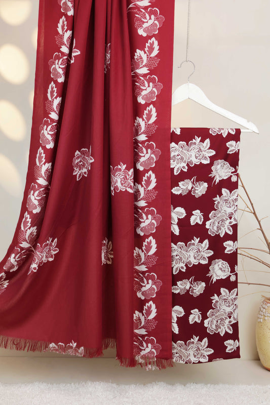 3Piece –  Printed Marina with Pashmina Shawl  VC181