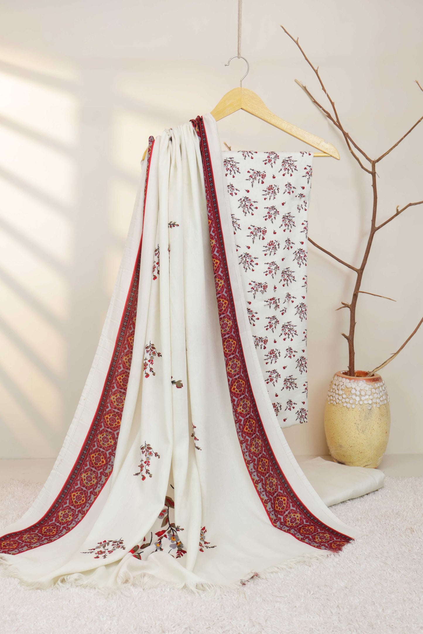 3Piece –  Printed Katria Marina with Pashmina Shawl  VC197