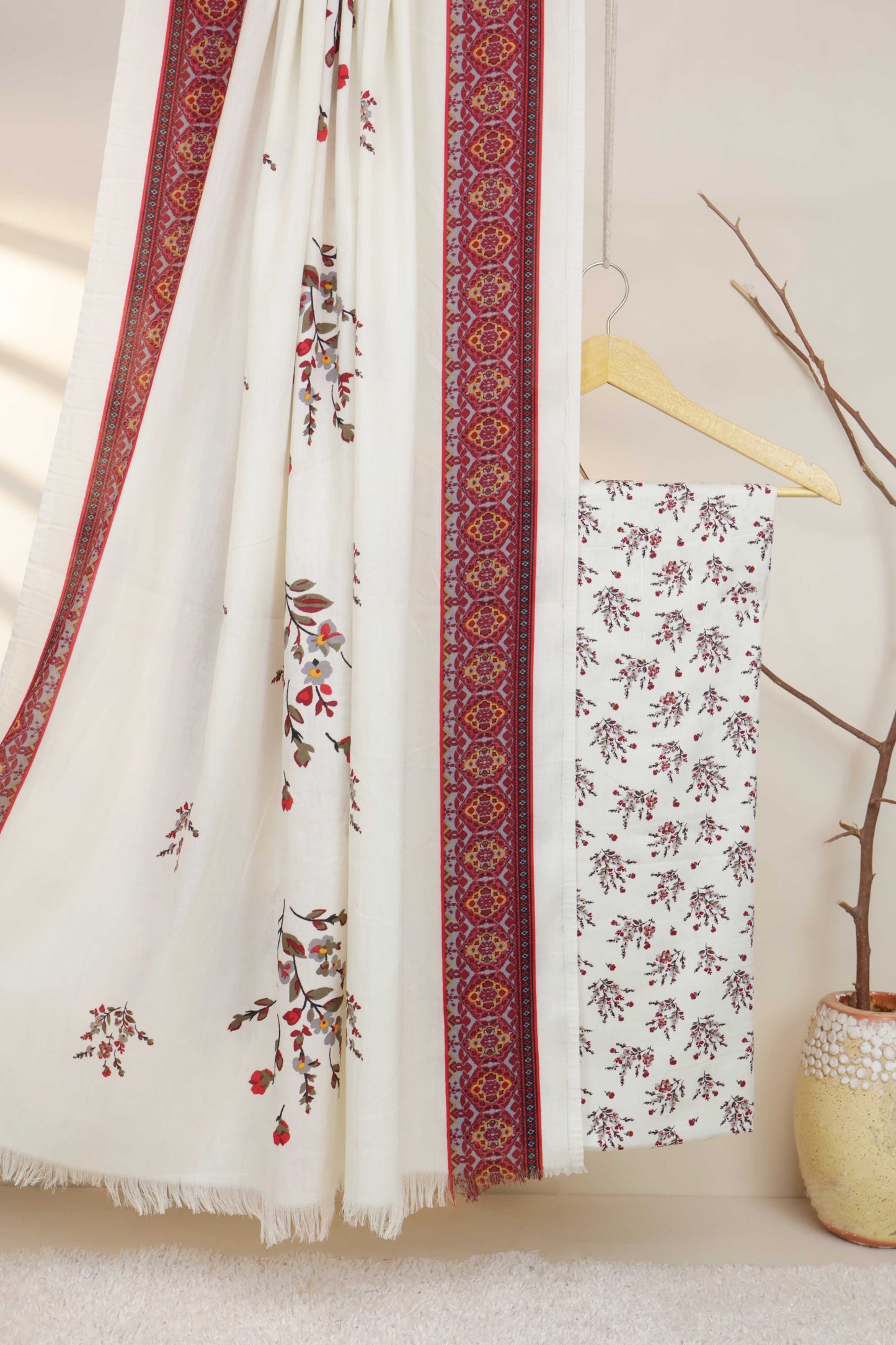 3Piece –  Printed Katria Marina with Pashmina Shawl  VC197