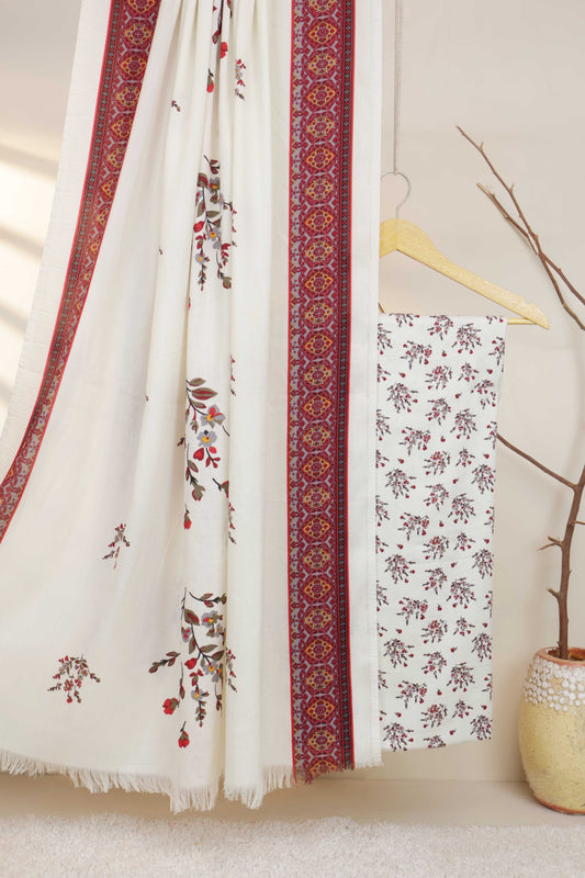 3Piece –  Printed Katria Marina with Pashmina Shawl  VC197