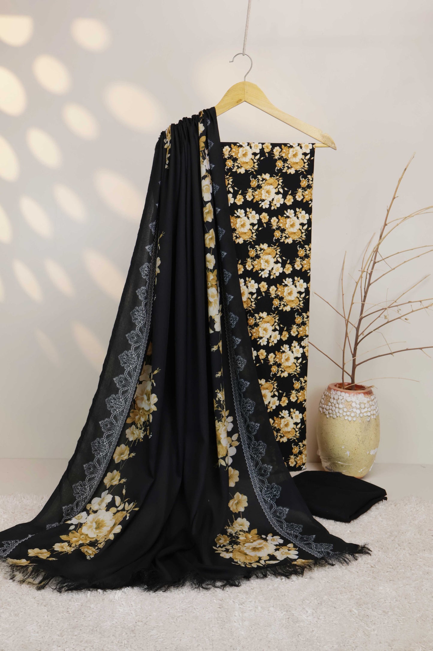 3Piece –  Printed Katrai Marina with Pashmina Shawl  VC79