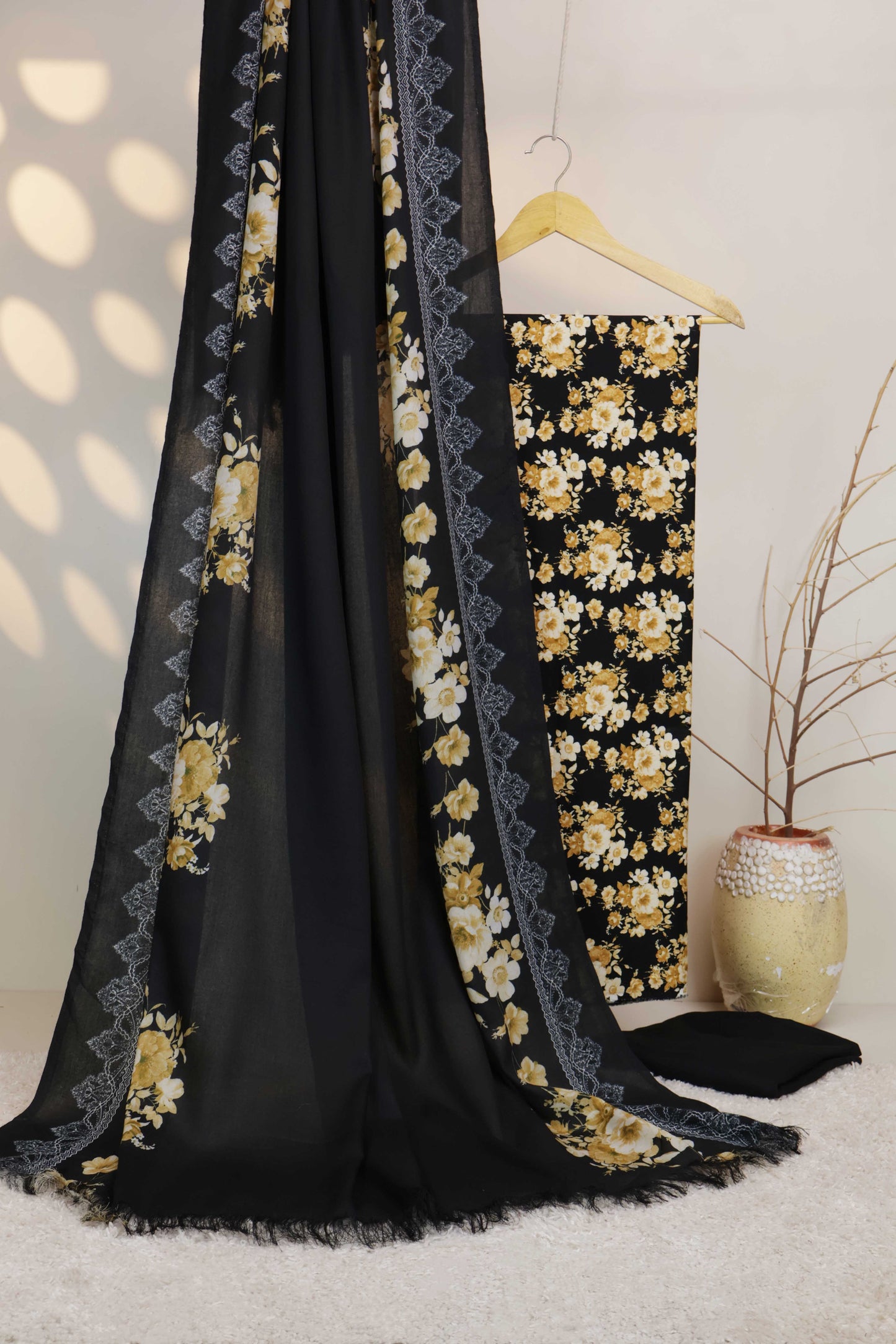 3Piece –  Printed Katrai Marina with Pashmina Shawl  VC79