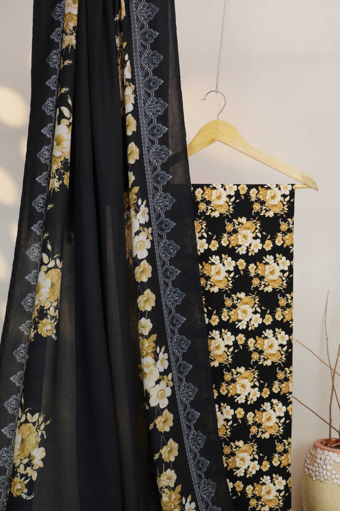 3Piece –  Printed Katrai Marina with Pashmina Shawl  VC79