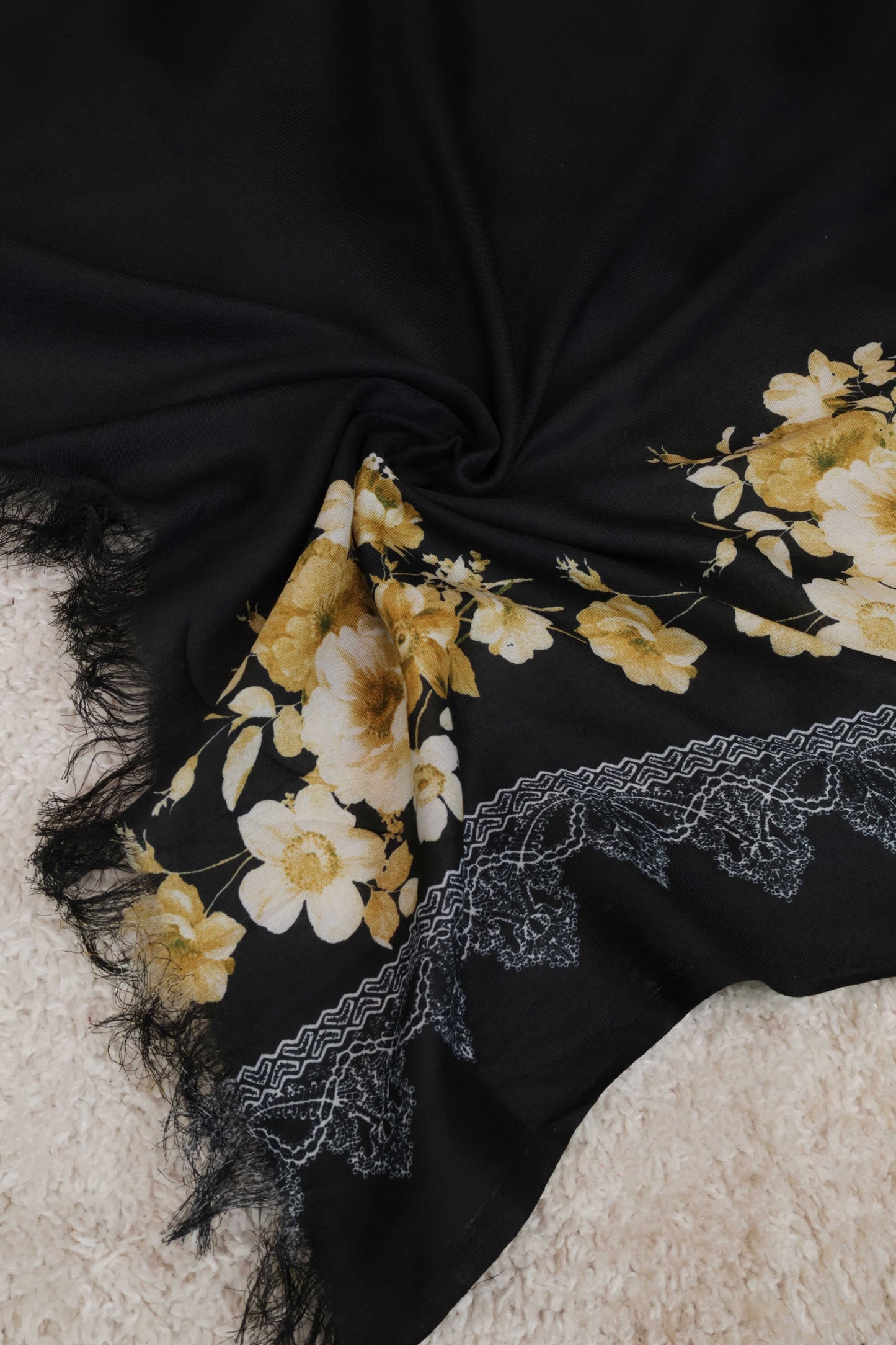 3Piece –  Printed Katrai Marina with Pashmina Shawl  VC79