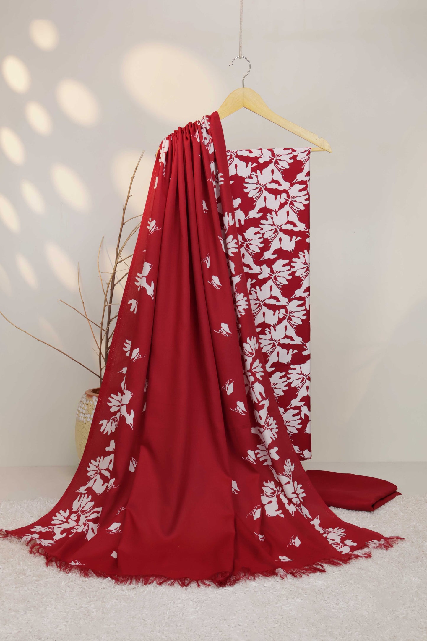 3Piece –  Printed Katrai Marina with Pashmina Shawl  VC76