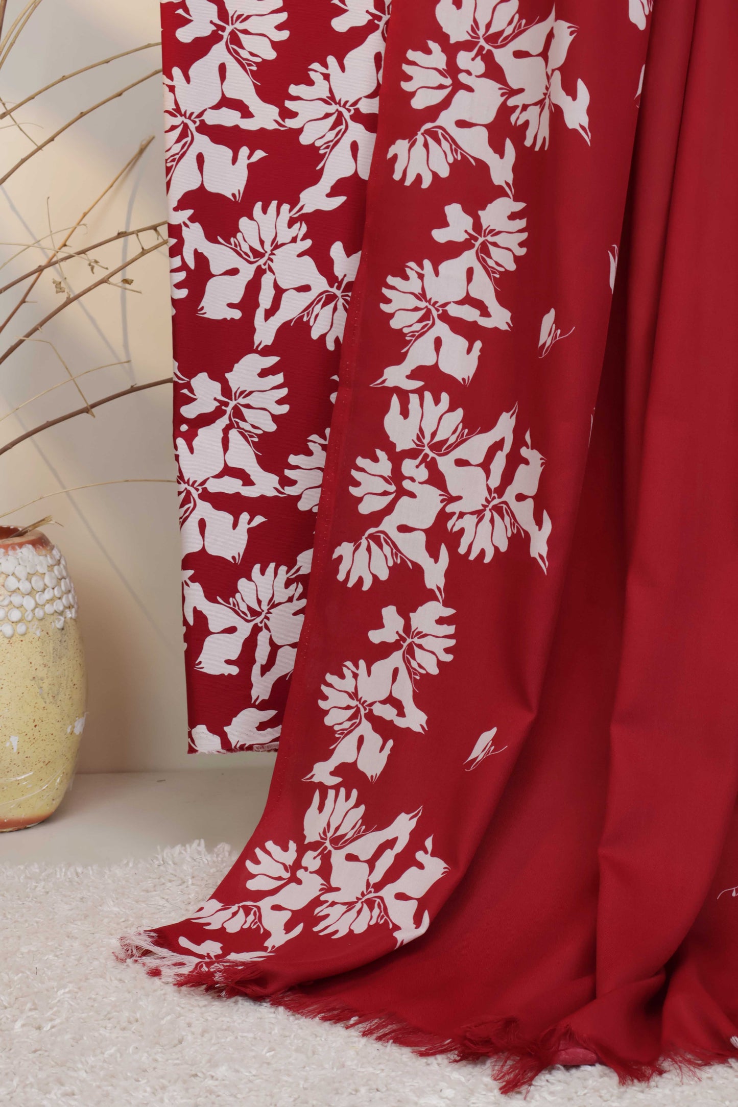 3Piece –  Printed Katrai Marina with Pashmina Shawl  VC76