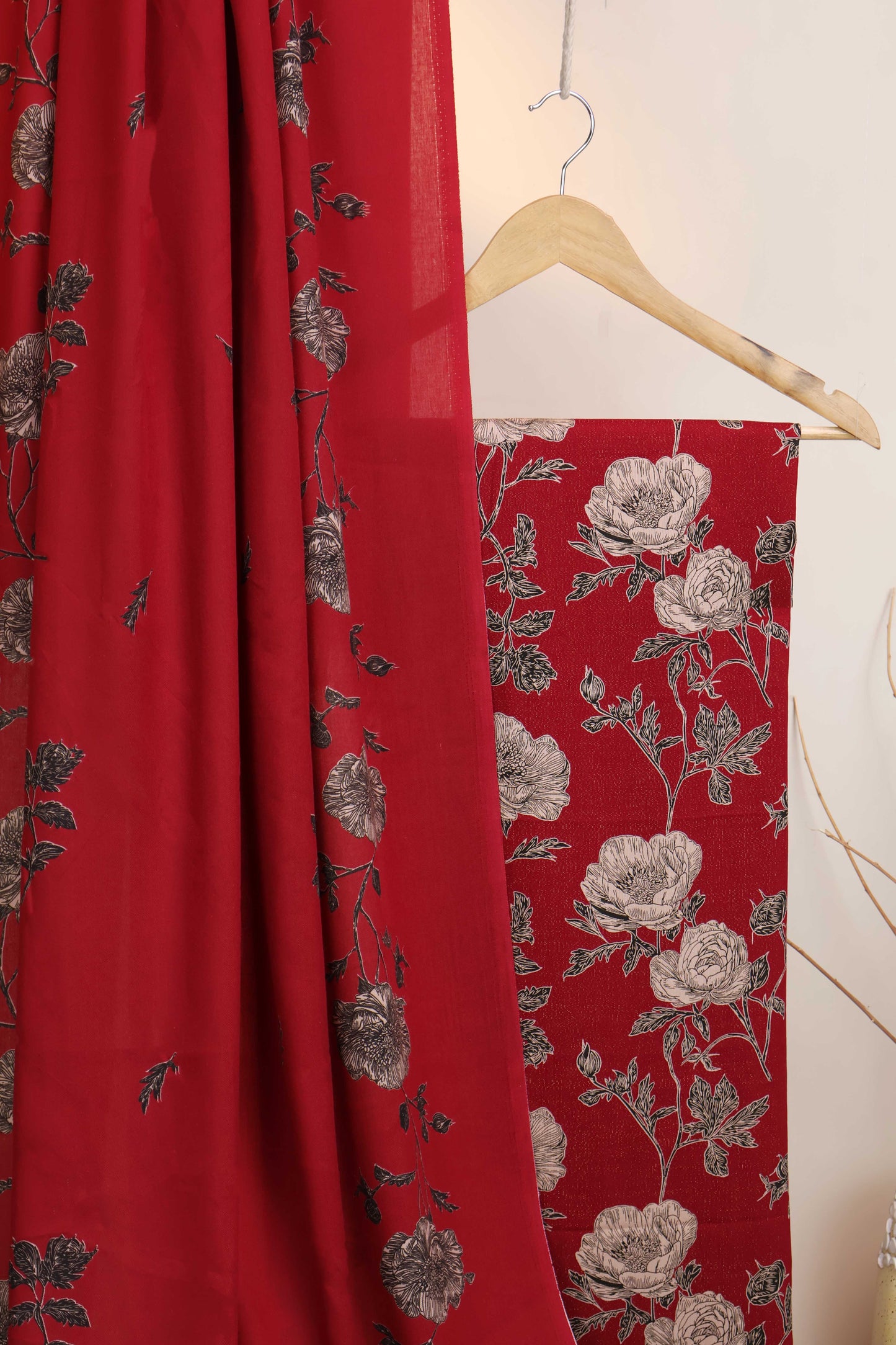 3Piece –  Printed Katrai Marina with Pashmina Shawl  VC104