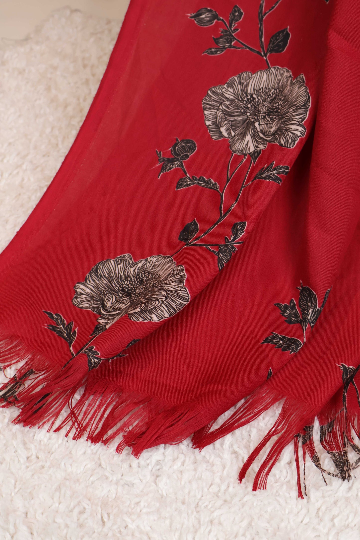 3Piece –  Printed Katrai Marina with Pashmina Shawl  VC104