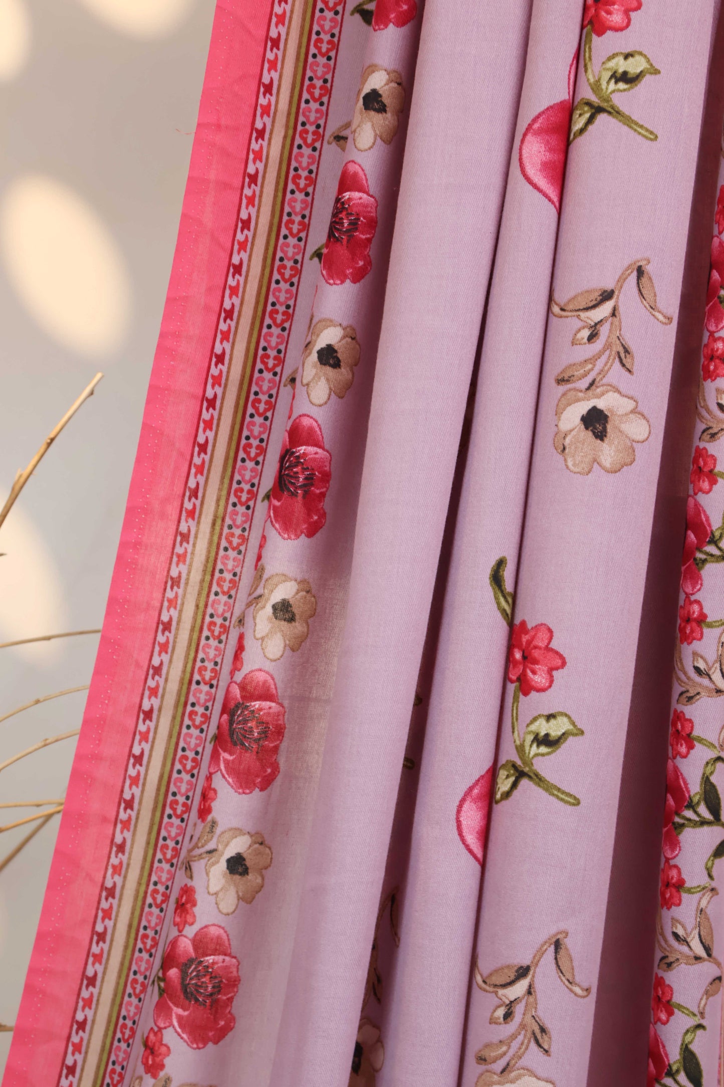 3Piece –  Printed  Marina with Pashmina Shawl  VC153