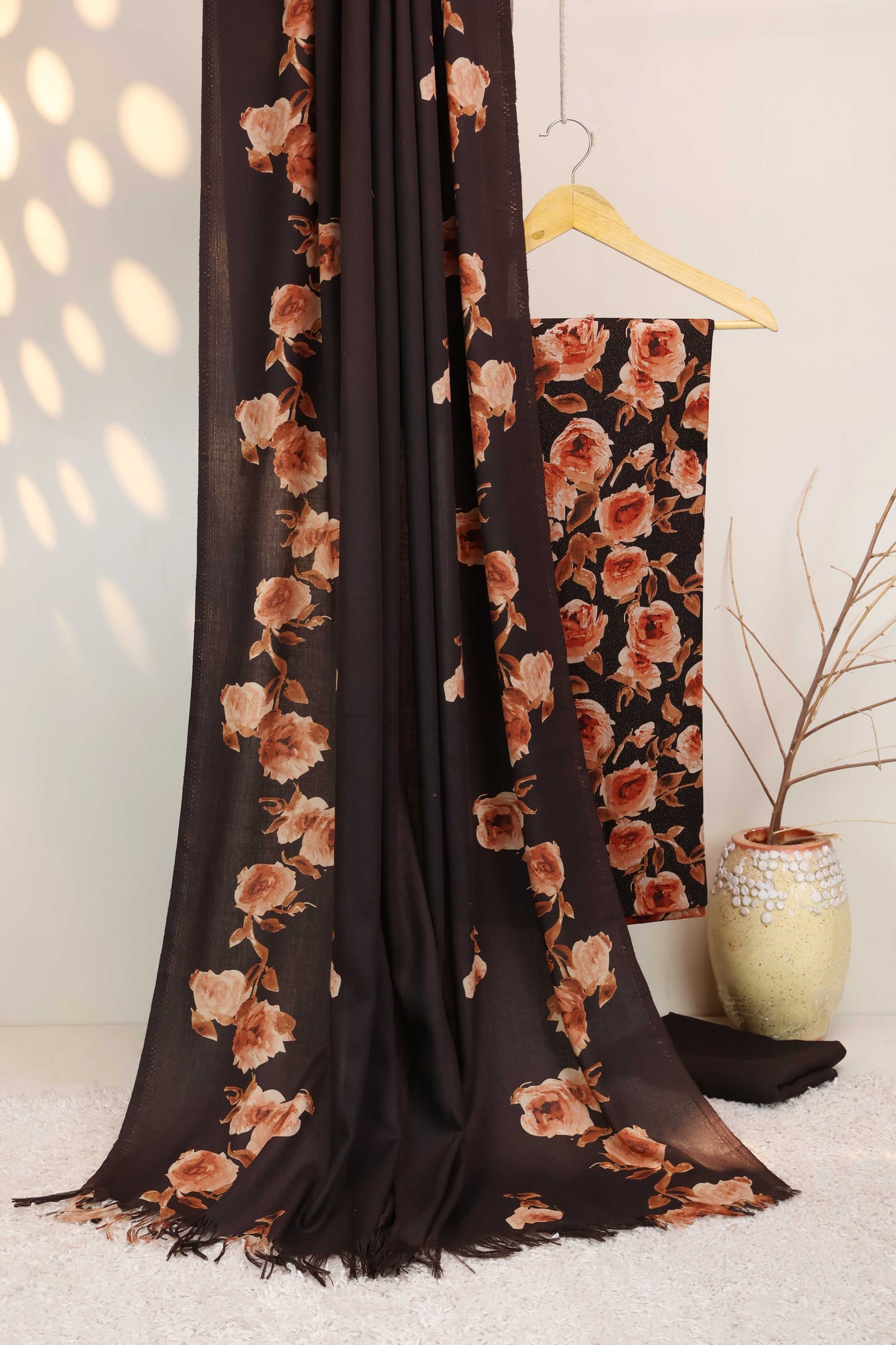 3Piece –  Printed Katrai Marina with Pashmina Shawl  VC141