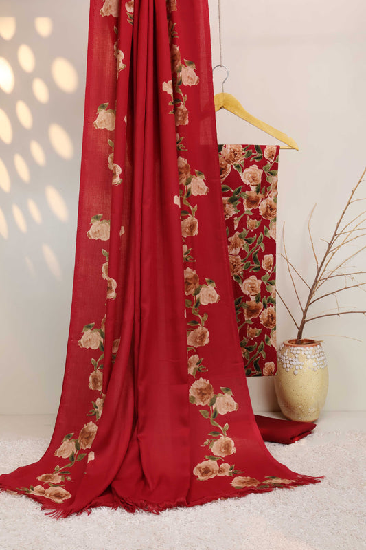 3Piece –  Printed Katrai Marina with Pashmina Shawl  VC146
