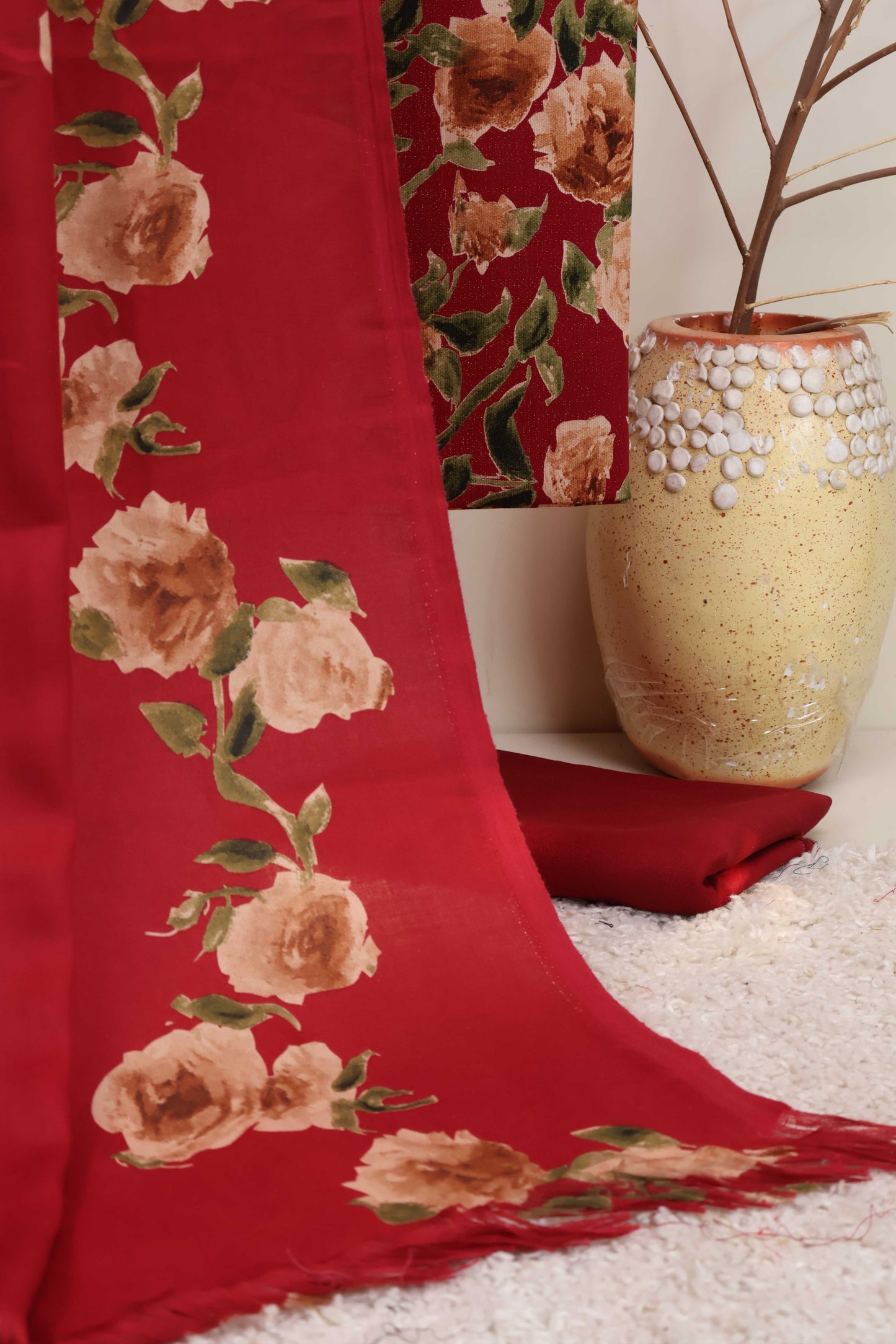 3Piece –  Printed Katrai Marina with Pashmina Shawl  VC146