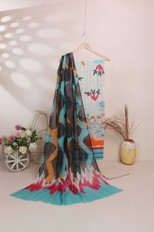 3Piece - Printed Lawn Suit POP ART  H25PA44