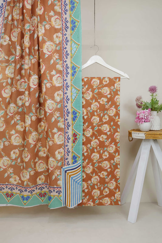 3Piece - Printed Doriya Lawn Suit H25SLST97