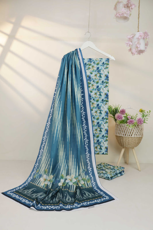3Piece - Printed Doriya Lawn Suit L3PSR01