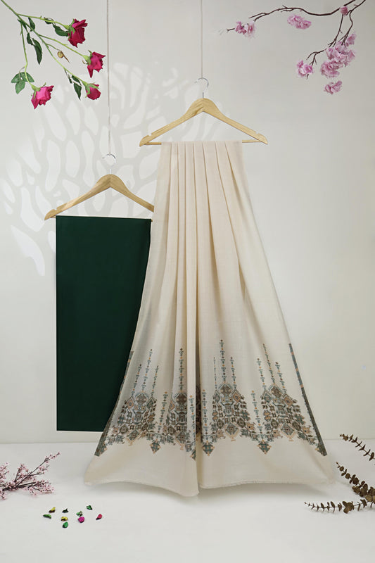 3Piece -Karandi with Pashmina Shawl KP26FGR01