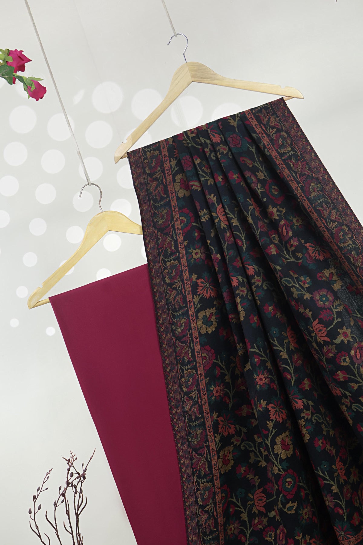3Piece -Karandi with Pashmina Shawl KP26MR08