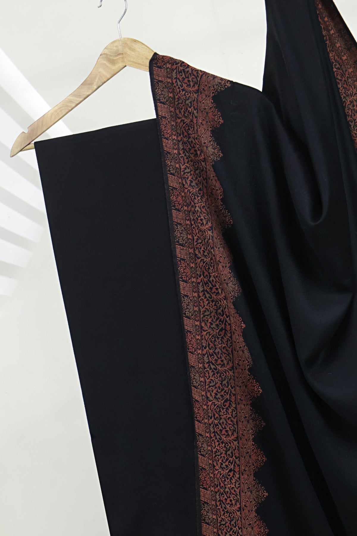 3Piece -Karandi with Pashmina Shawl KP26BLK19
