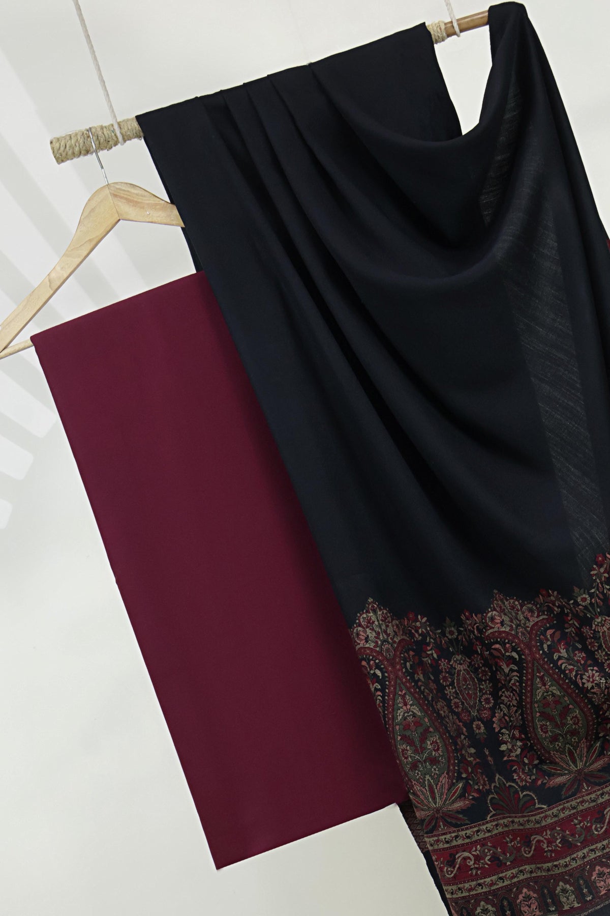 3Piece -Karandi with Pashmina Shawl KP26DMR28