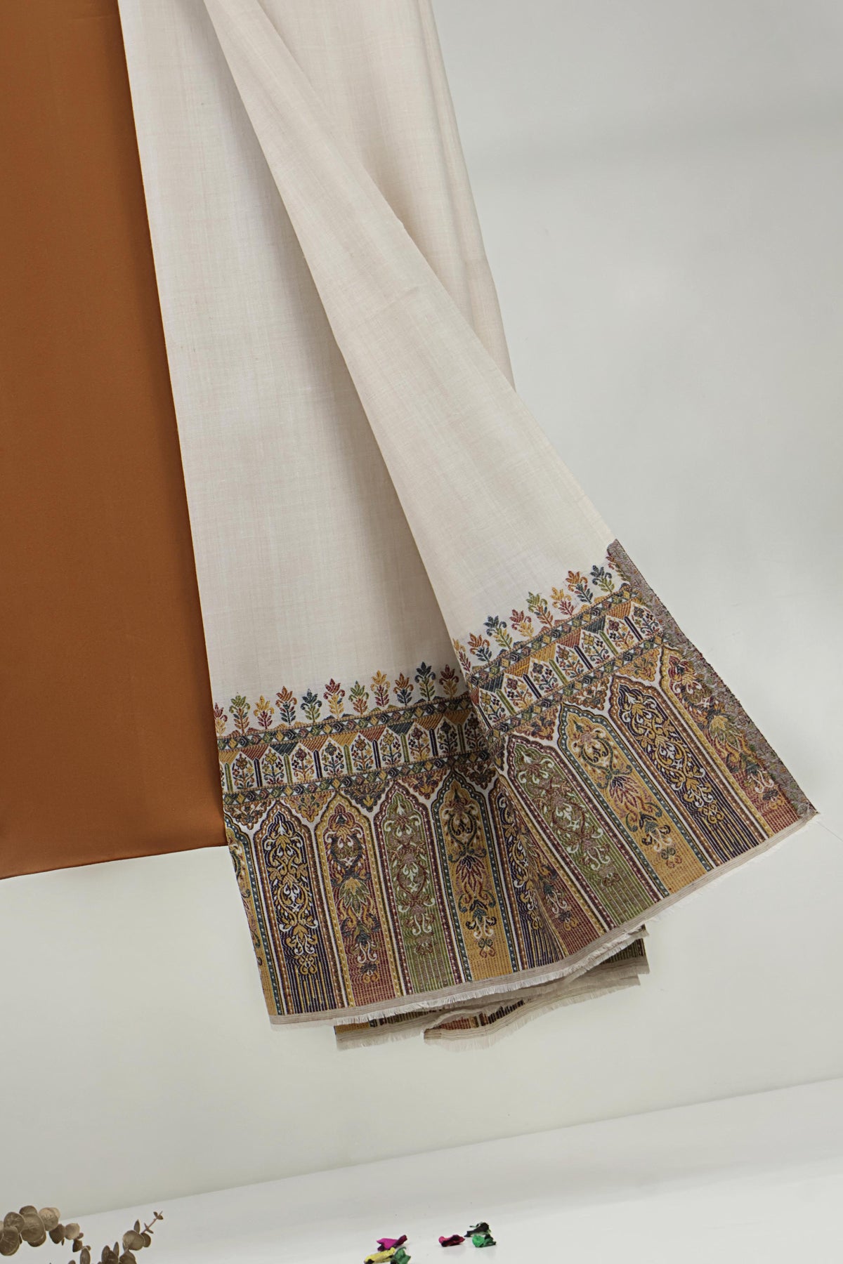 3Piece -Karandi with Pashmina Shawl KP26ORG02