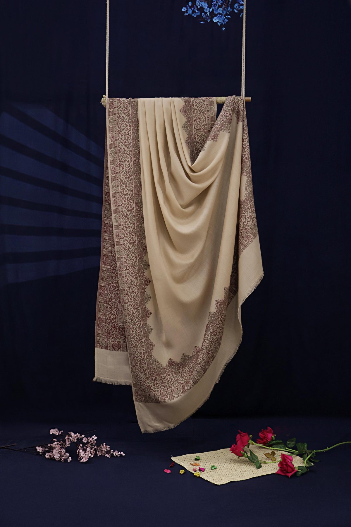 3Piece -Karandi with Pashmina Shawl KP26DMR34