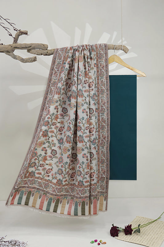 3Piece -Karandi with Pashmina Shawl KP26ZN02