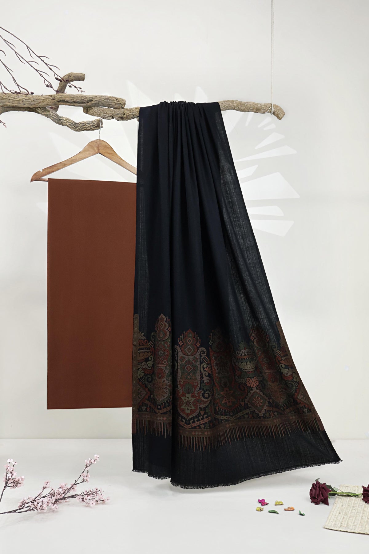 3Piece -Karandi with Pashmina Shawl KP26DRS25