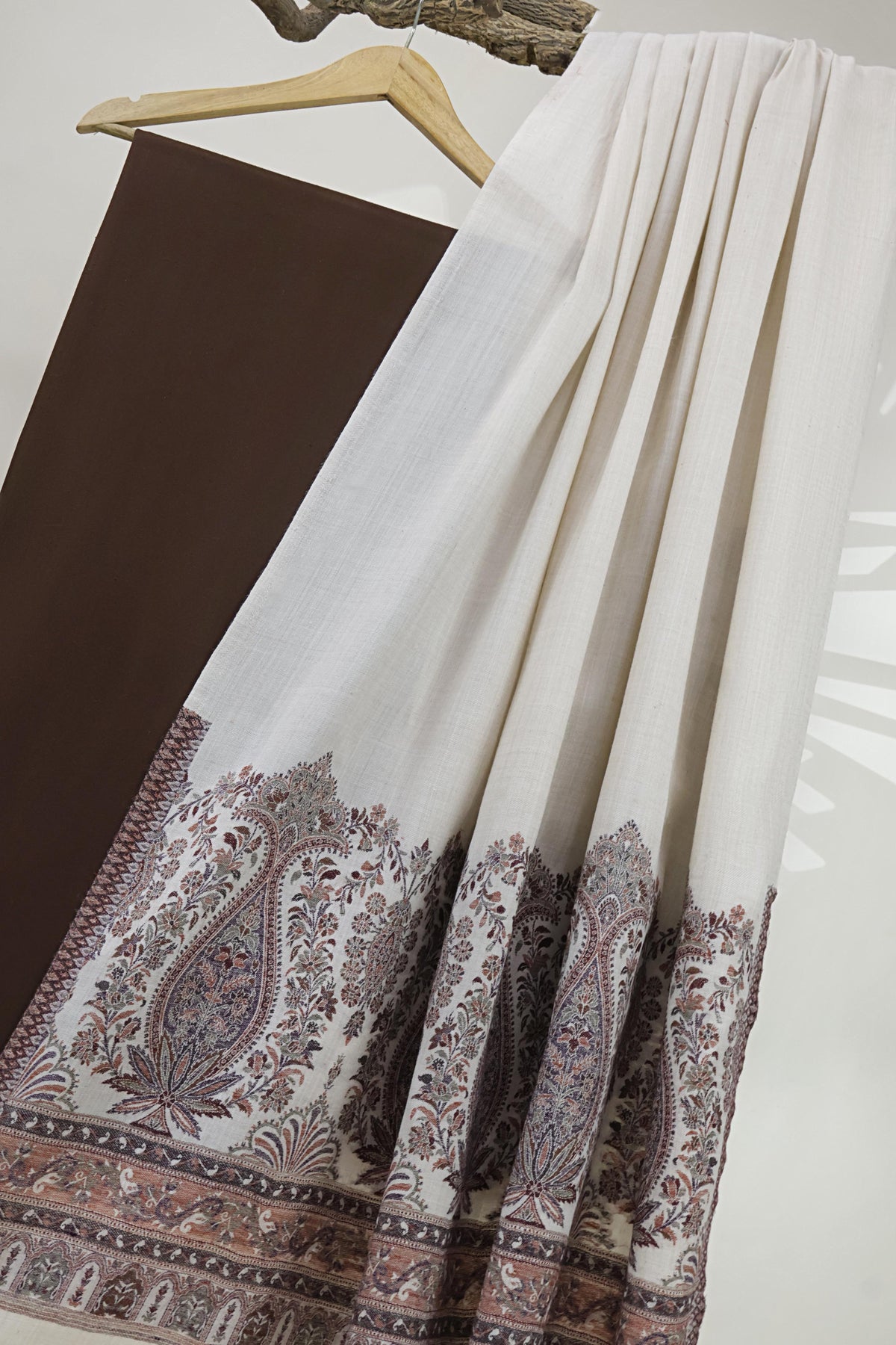 3Piece -Karandi with Pashmina Shawl KP26CBR01