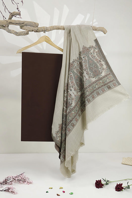 3Piece -Karandi with Pashmina Shawl KP26CBR02