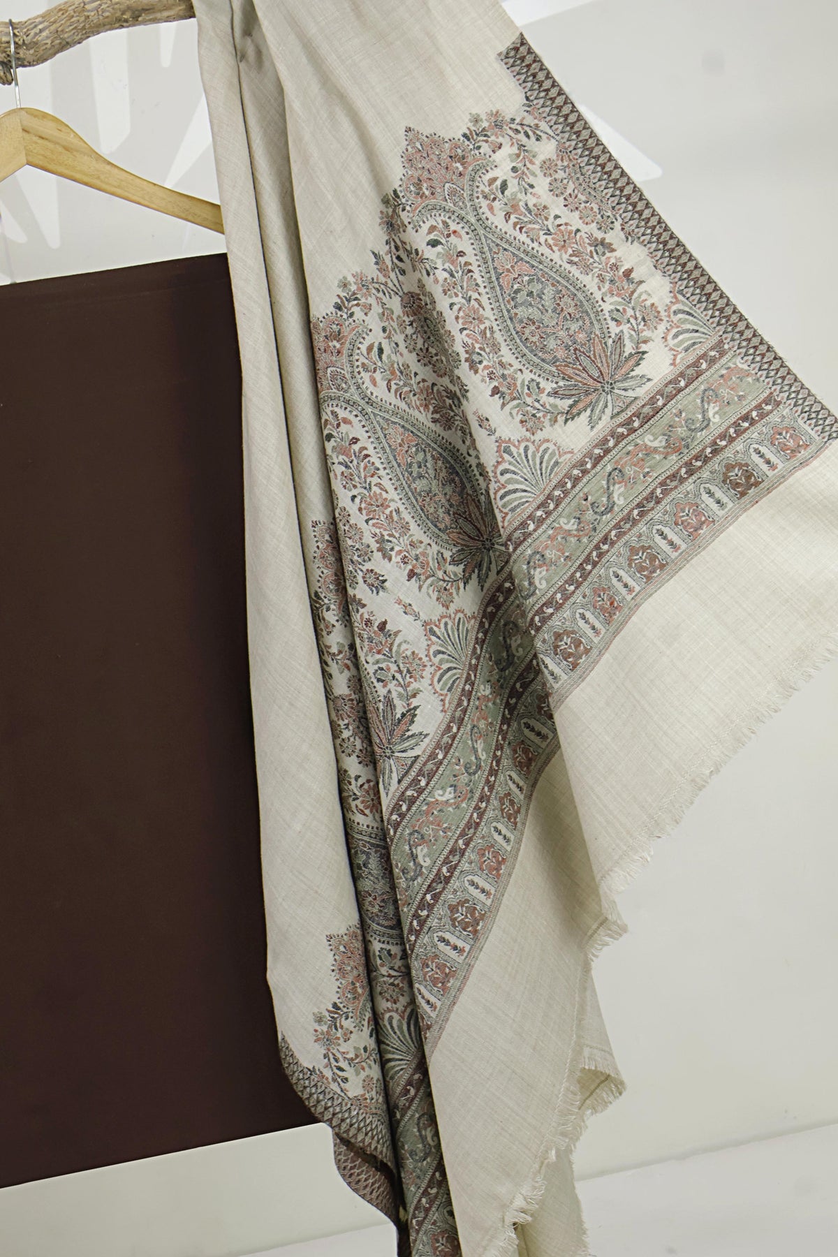 3Piece -Karandi with Pashmina Shawl KP26CBR02