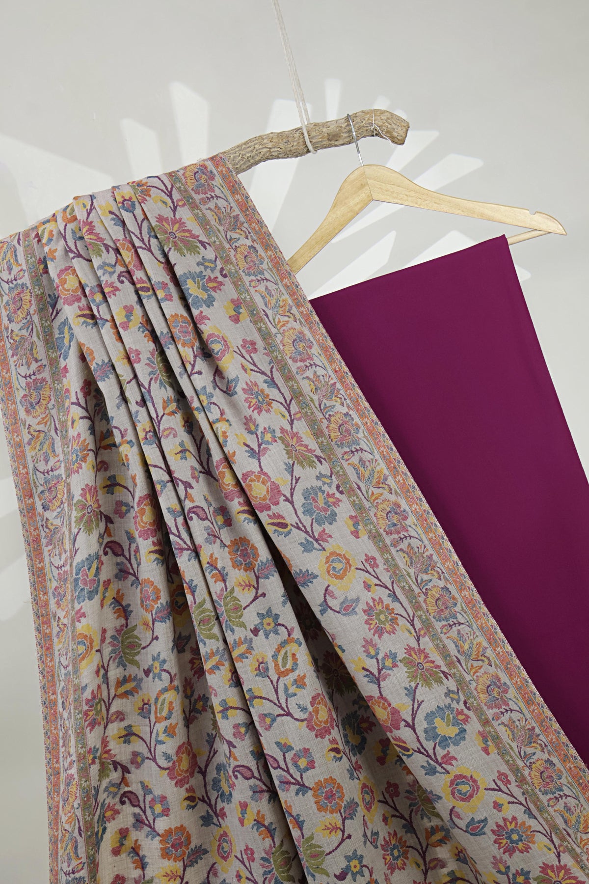 3Piece -Karandi with Pashmina Shawl KP26DMJ05