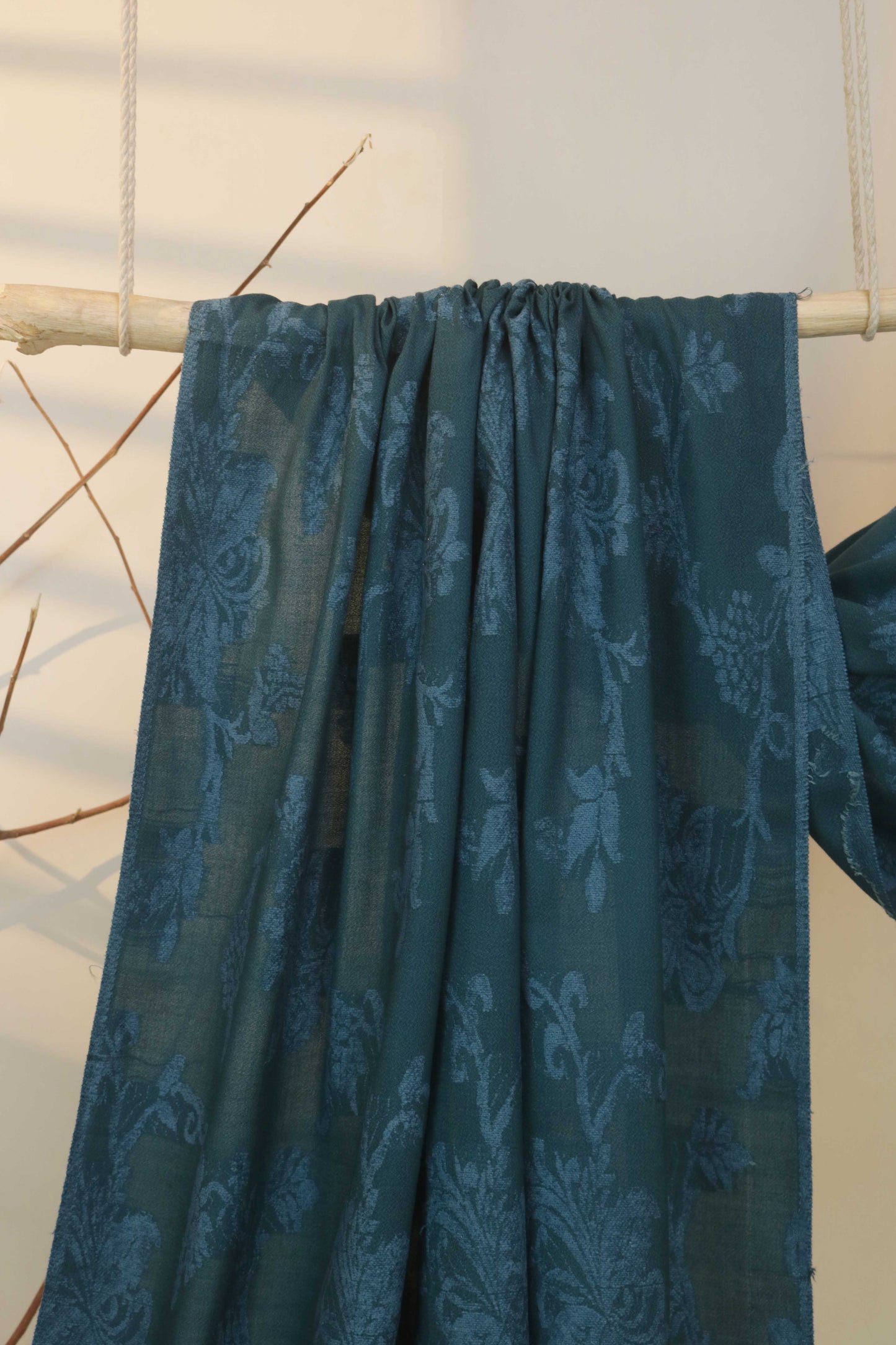 Velvet Embose Wool Shawl 3549B