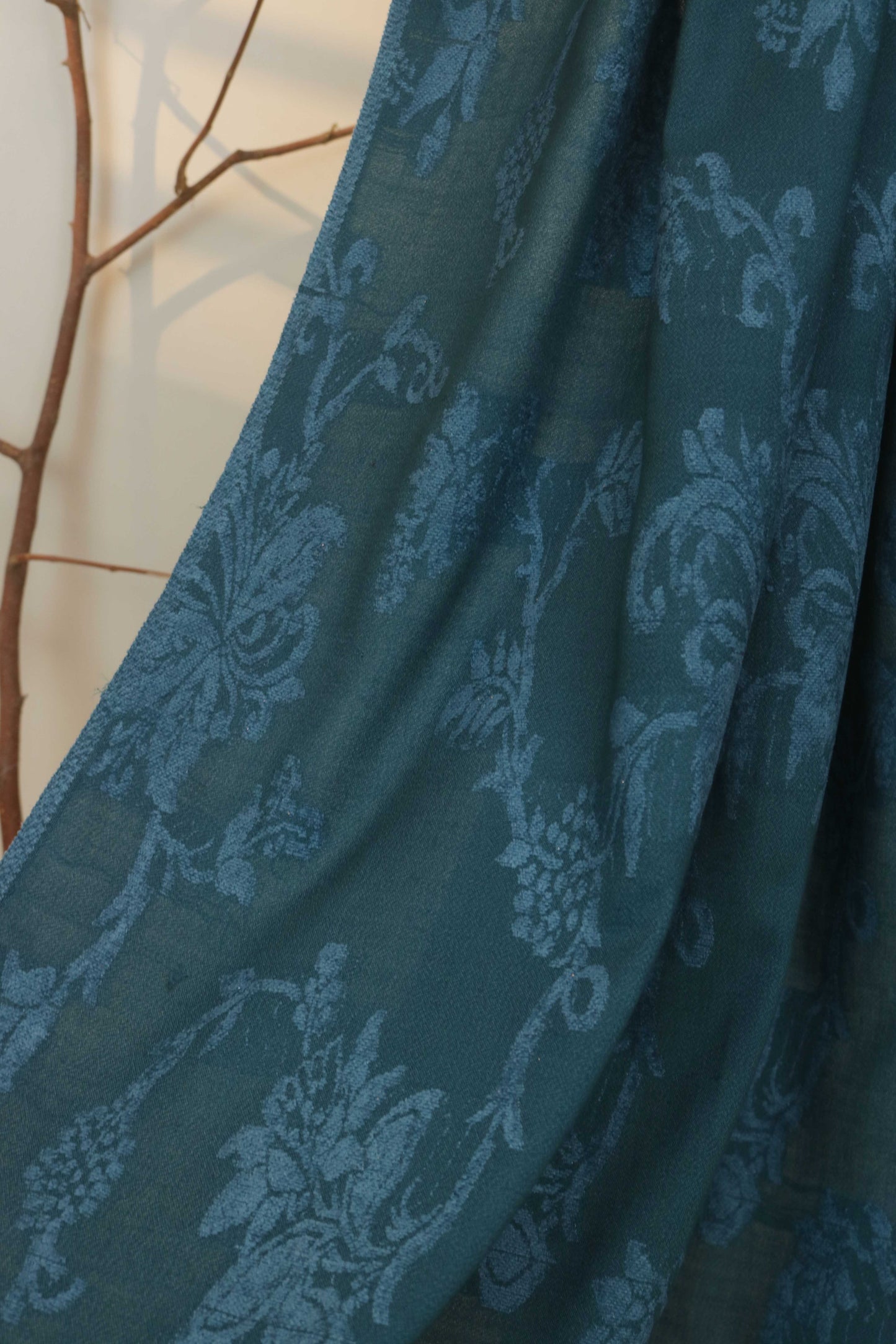 Velvet Embose Wool Shawl 3549B